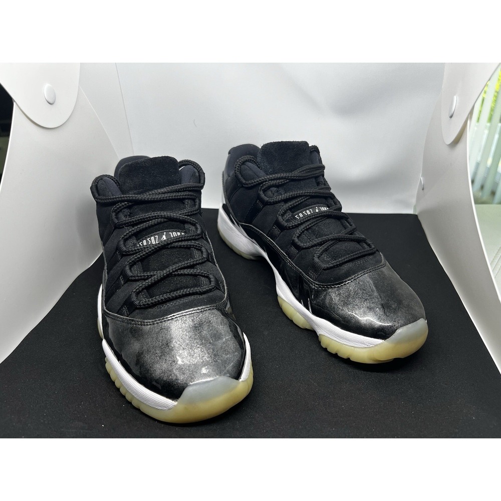 Nike Air Jordan 11 Retro Low Barons Black Silver 528895-010 Mens 10.5